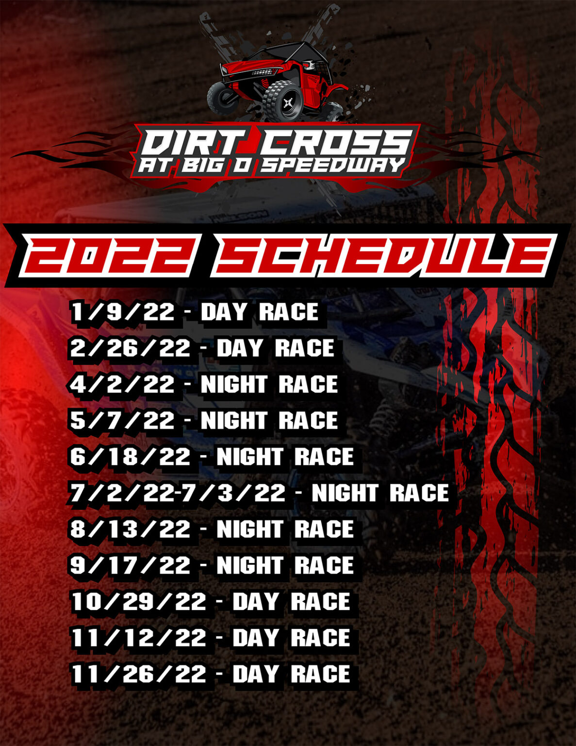 Dirt Cross Schedule – Big O Speedway