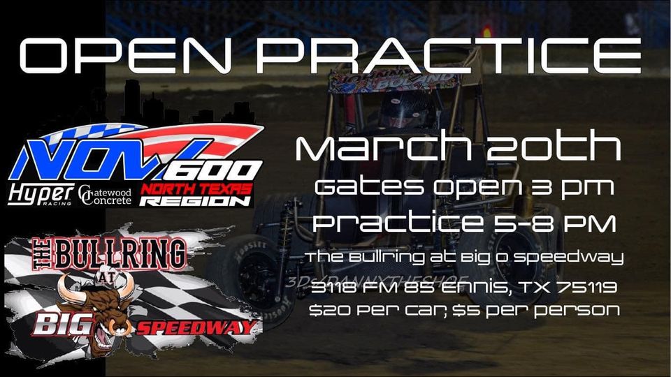 TODAY is practice at THE BULLRING AT BIG O SPEEDWAY! Gates open at 3 ...